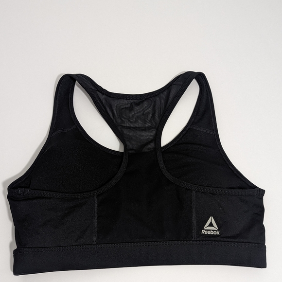 Reebok Racerback Black Sports Bra with Removable Pads Women's Size Large - Picture 2 of 8